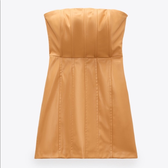 NWT Zara faux leather mini dress - Picture 2 of 5